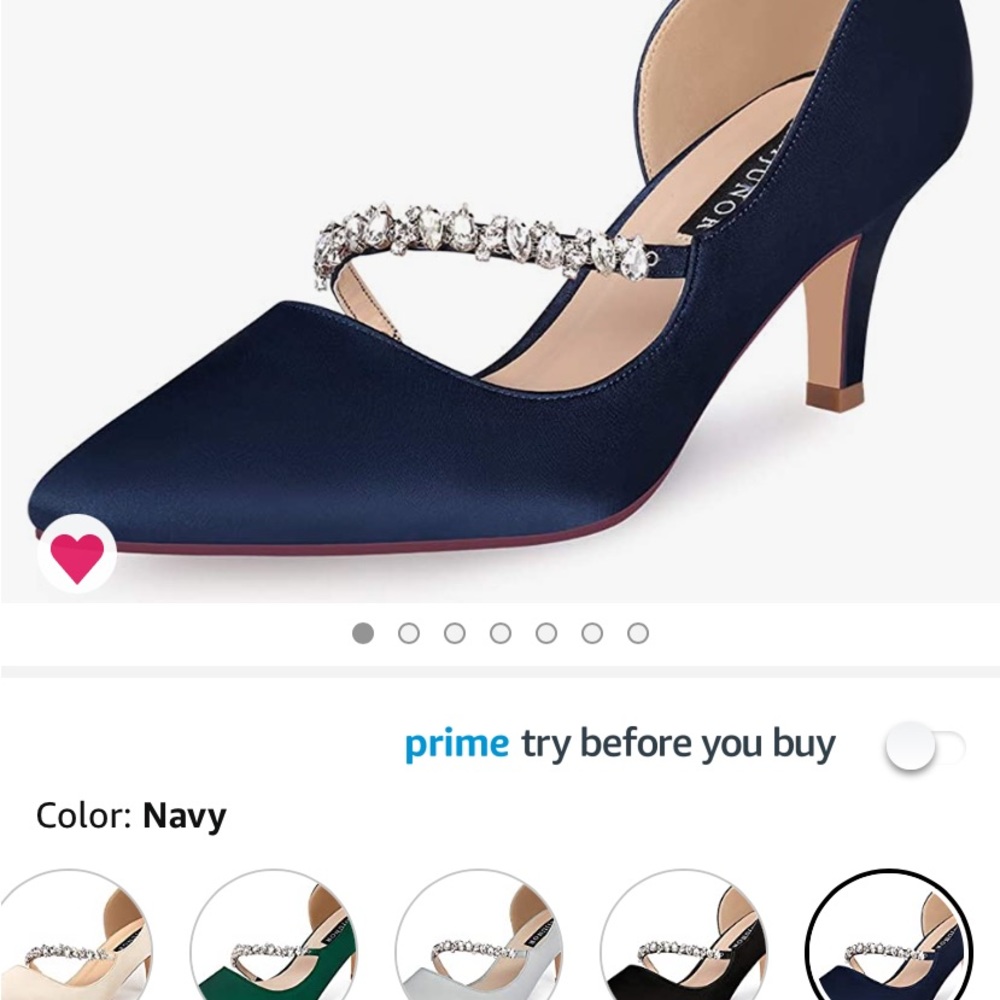 Navy bridal shoes